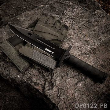 Survival Jungle Fixed Blade Knife with Kydex Sheath for Camping, Hunting, and Adventure, 13.8'' - Dispatch Outdoor Life